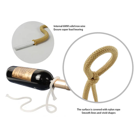 Suspended Rope Bottle Holder - The Gift Shop