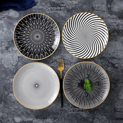 Geometric Pattern Ceramic Plate - The Gift Shop