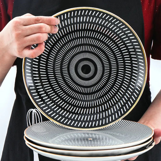 Geometric Pattern Ceramic Plate - The Gift Shop