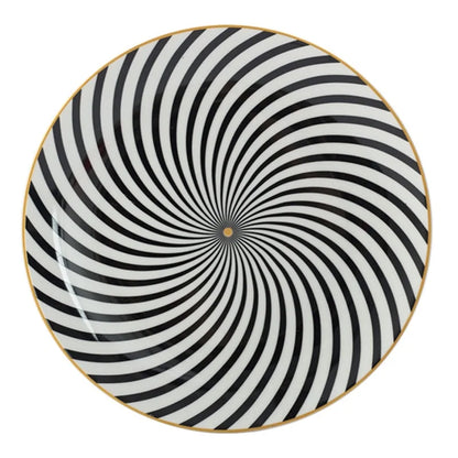 Geometric Pattern Ceramic Plate - The Gift Shop