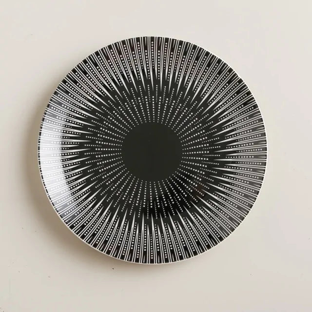 Geometric Pattern Ceramic Plate - The Gift Shop