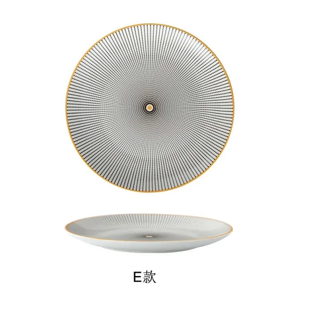 Geometric Pattern Ceramic Plate - The Gift Shop