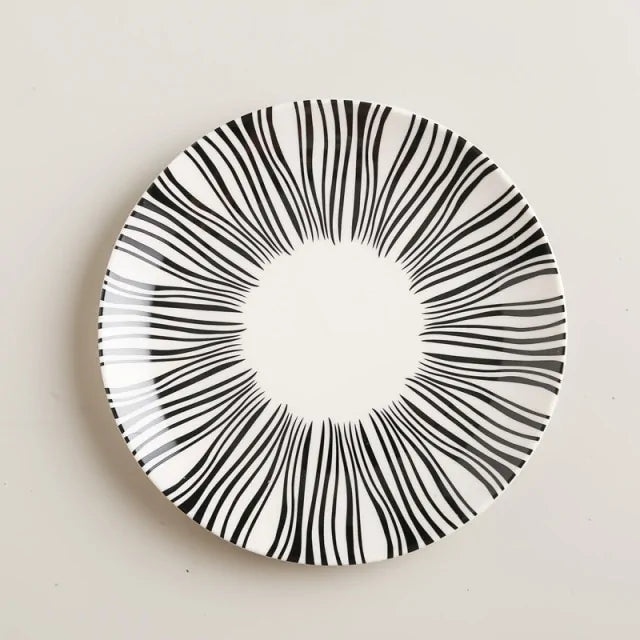 Geometric Pattern Ceramic Plate - The Gift Shop