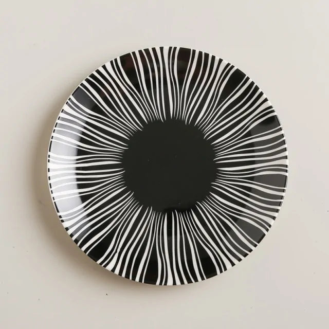 Geometric Pattern Ceramic Plate - The Gift Shop