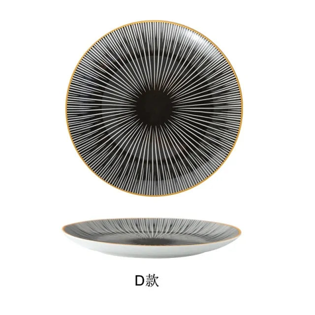 Geometric Pattern Ceramic Plate - The Gift Shop