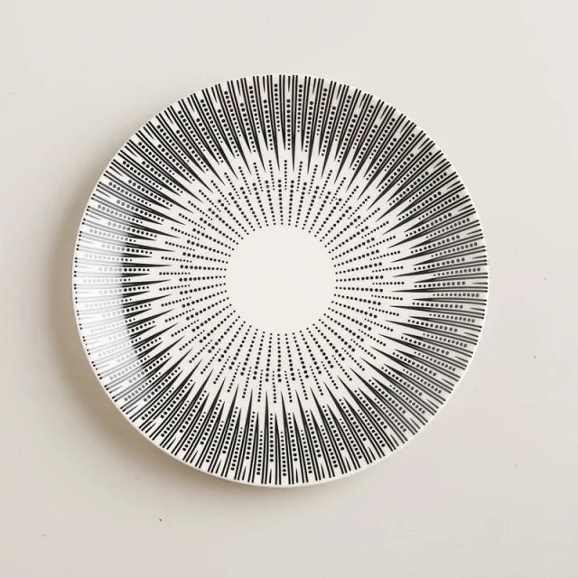 Geometric Pattern Ceramic Plate - The Gift Shop
