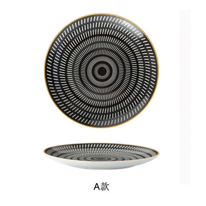 Geometric Pattern Ceramic Plate - The Gift Shop