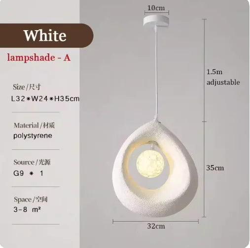 Retro Bar Pendant Light – Sleek Milky White Lampshade, Modern and Minimalist Design - The Gift Shop