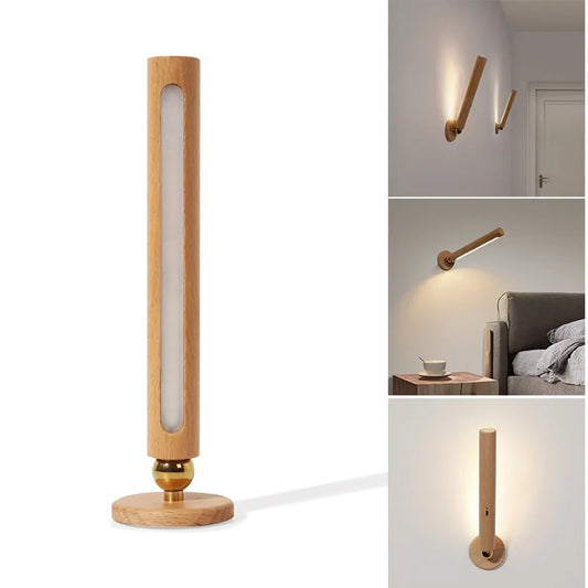 Smart Rotatable Wooden Night Light - The Gift Shop