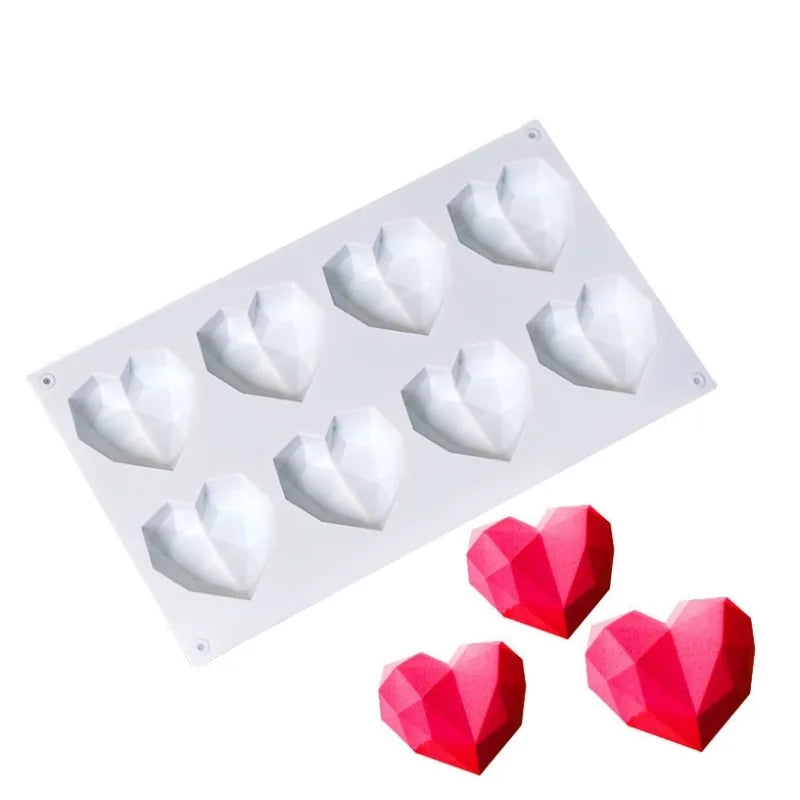3D Diamond Heart Shaped Baking Mold - The Gift Shop