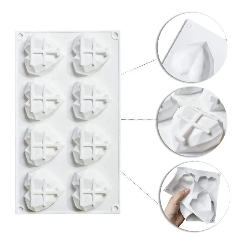 3D Diamond Heart Shaped Baking Mold - The Gift Shop