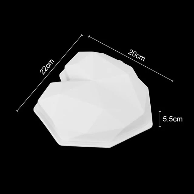 3D Diamond Heart Shaped Baking Mold - The Gift Shop