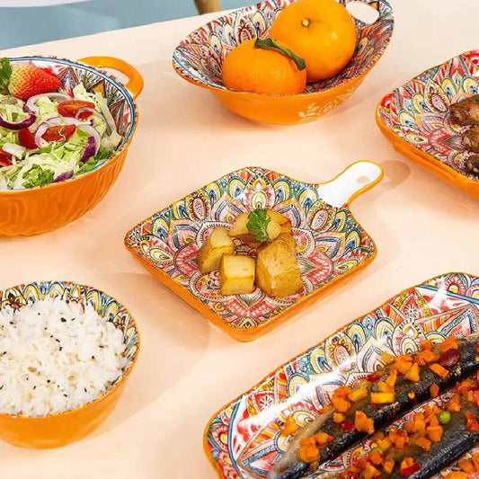 Vintage Ceramic Tableware Collection - Bohemian Elegance for Dining - The Gift Shop
