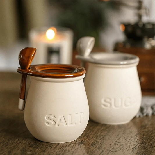 Vintage Ceramic Spice Bottle with Lid - The Gift Shop