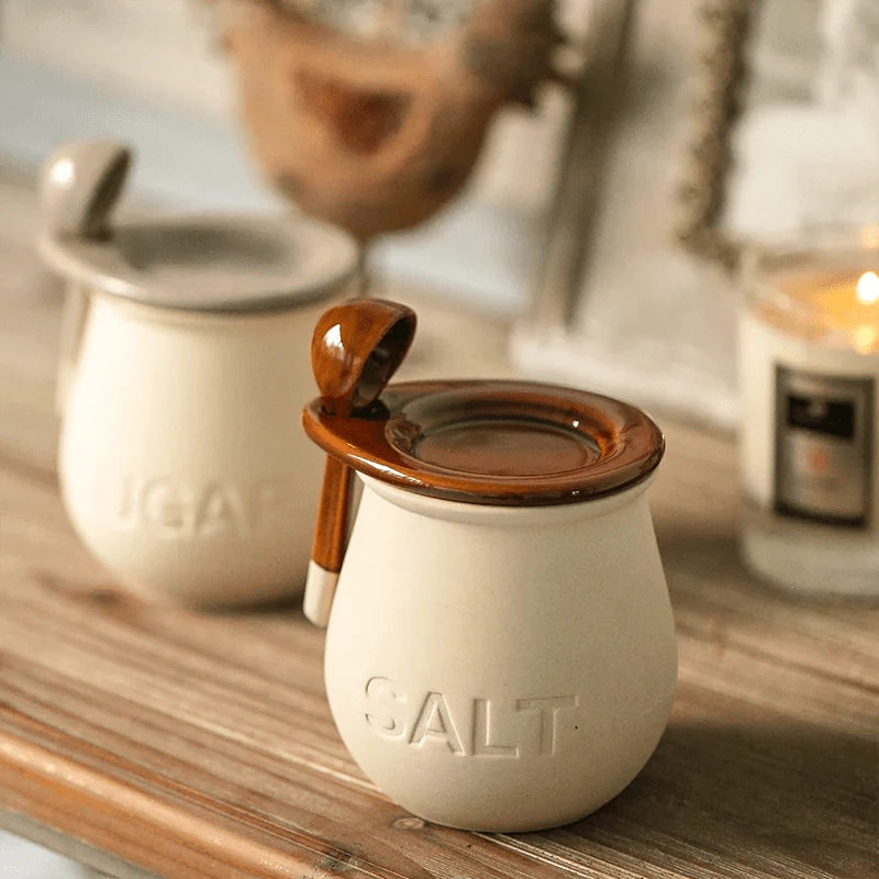 Vintage Ceramic Spice Bottle with Lid - The Gift Shop