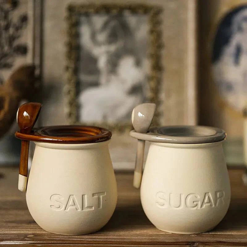 Vintage Ceramic Spice Bottle with Lid - The Gift Shop