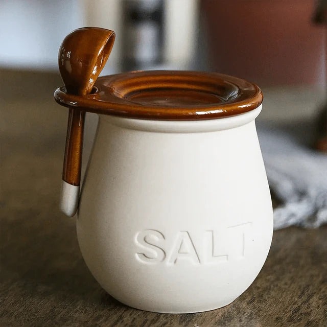 Vintage Ceramic Spice Bottle with Lid - The Gift Shop
