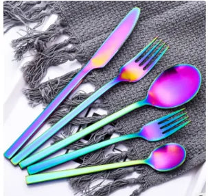Rainbow Cutlery - 4 Piece Set - The Gift Shop