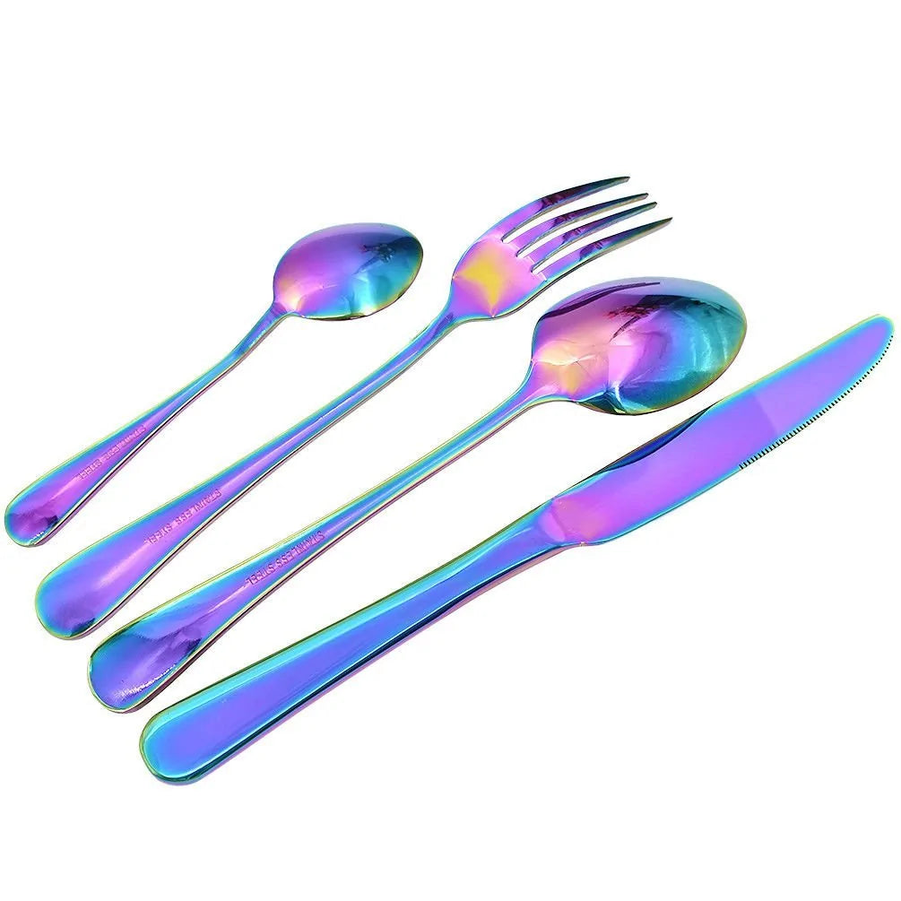 Rainbow Cutlery - 4 Piece Set - The Gift Shop