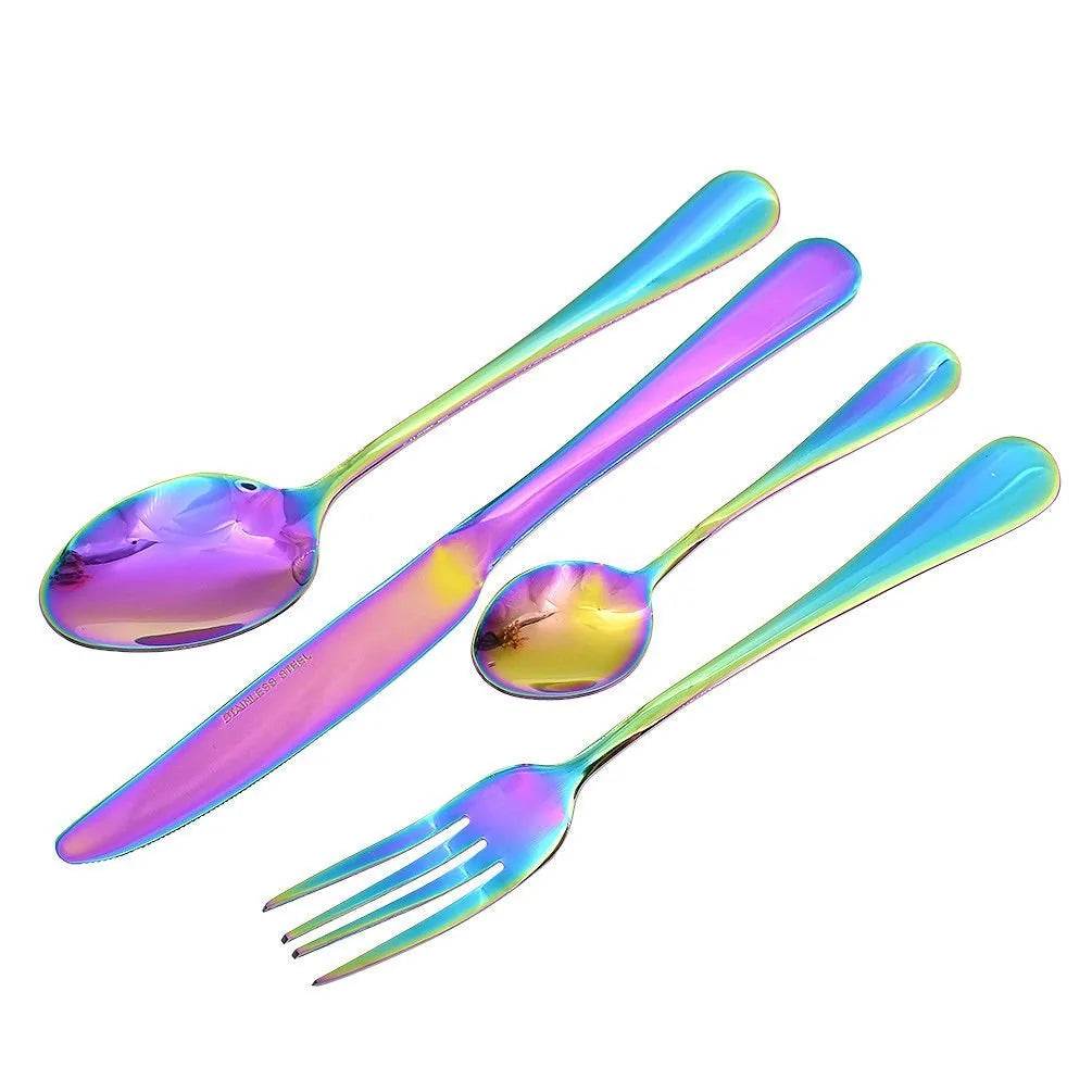 Rainbow Cutlery - 4 Piece Set - The Gift Shop