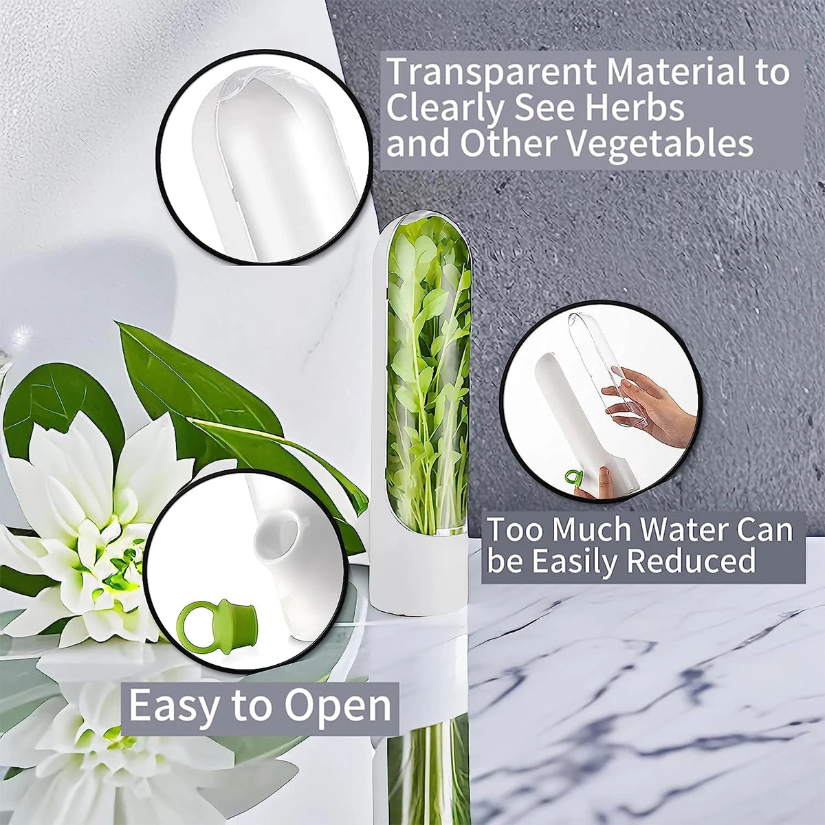Herb Saver Storage Container | Keep Your Herbs Fresh Longer - The Gift Shop