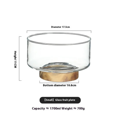 Fruit Bowl with Wooden Base - The Gift Shop