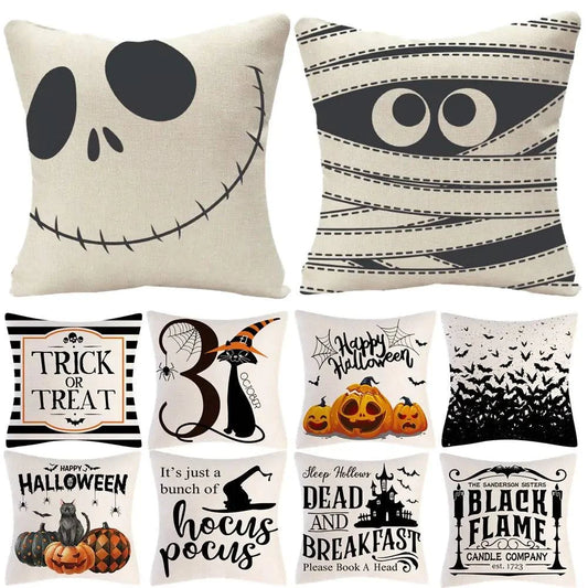 Halloween Cushion Cover | Spooky Decorative Pillow Cover for Seasonal Decor - The Gift Shop