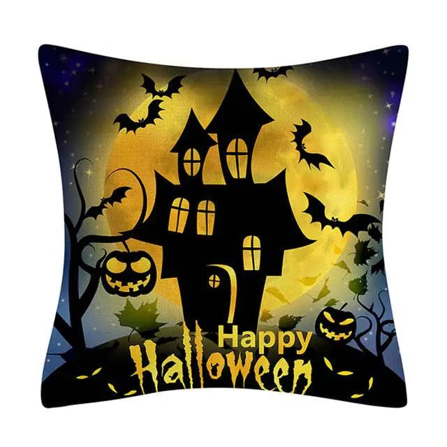 Halloween Cushion Cover | Spooky Decorative Pillow Cover for Seasonal Decor - The Gift Shop