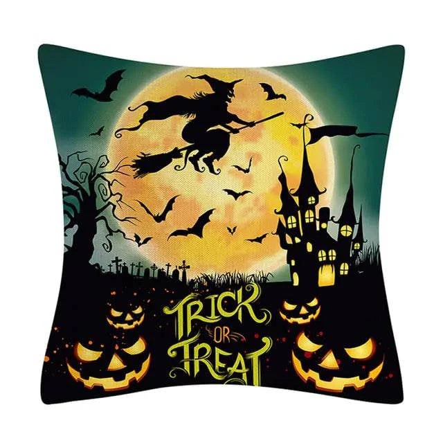 Halloween Cushion Cover | Spooky Decorative Pillow Cover for Seasonal Decor - The Gift Shop