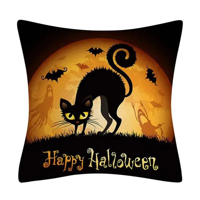 Halloween Cushion Cover | Spooky Decorative Pillow Cover for Seasonal Decor - The Gift Shop