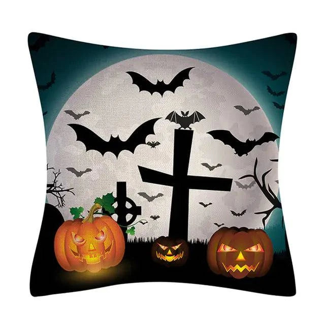 Halloween Cushion Cover | Spooky Decorative Pillow Cover for Seasonal Decor - The Gift Shop