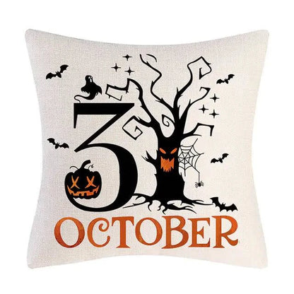 Halloween Cushion Cover | Spooky Decorative Pillow Cover for Seasonal Decor - The Gift Shop
