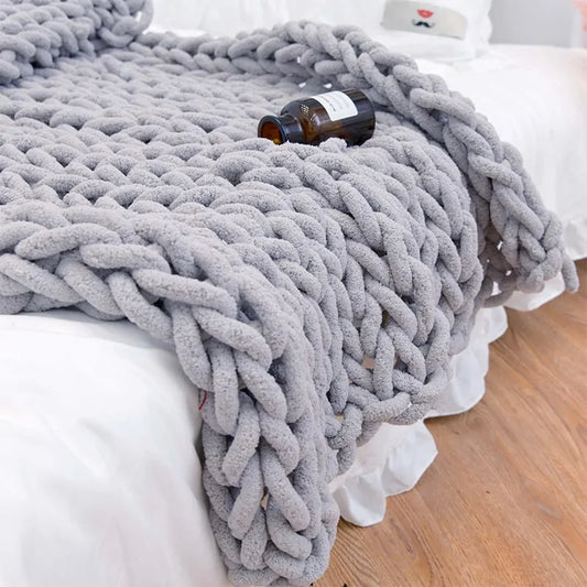 Cozy Chunky Knit Blanket | Soft and Warm Handmade Throw for Home Decor - The Gift Shop