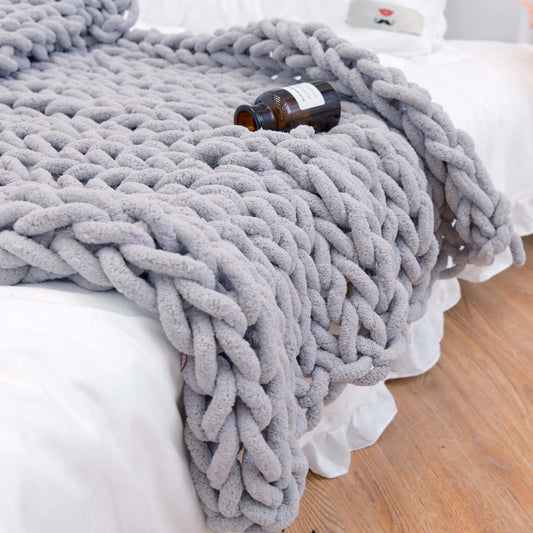 Cozy Chunky Knit Blanket | Soft and Warm Handmade Throw for Home Decor - The Gift Shop
