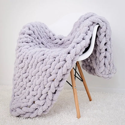 Cozy Chunky Knit Blanket | Soft and Warm Handmade Throw for Home Decor - The Gift Shop