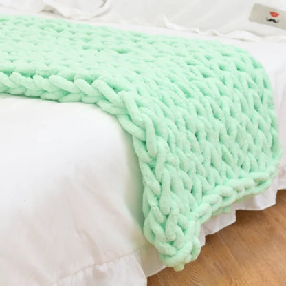 Cozy Chunky Knit Blanket | Soft and Warm Handmade Throw for Home Decor - The Gift Shop