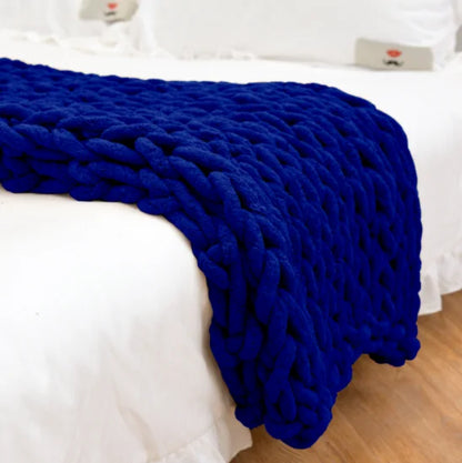 Cozy Chunky Knit Blanket | Soft and Warm Handmade Throw for Home Decor - The Gift Shop