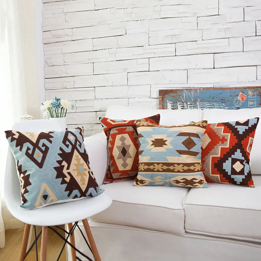 Kilim Pattern Cushion Covers | Stylish and Durable Decorative Pillows - The Gift Shop