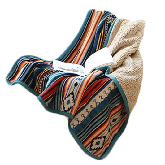 Colorful Bohemian Blanket | Vibrant and Cozy Throw - The Gift Shop