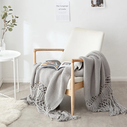 Handmade Hollow Tassel Blanket - The Gift Shop