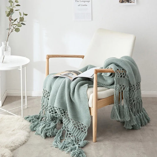 Handmade Hollow Tassel Blanket - The Gift Shop