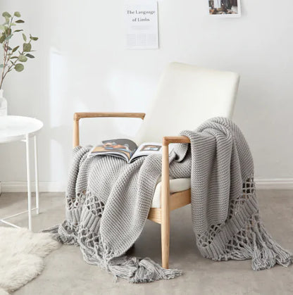 Handmade Hollow Tassel Blanket - The Gift Shop