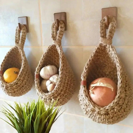 Wall Hanging Macrame Basket - The Gift Shop