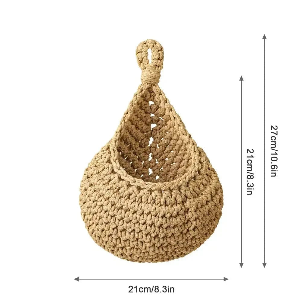 Wall Hanging Macrame Basket - The Gift Shop