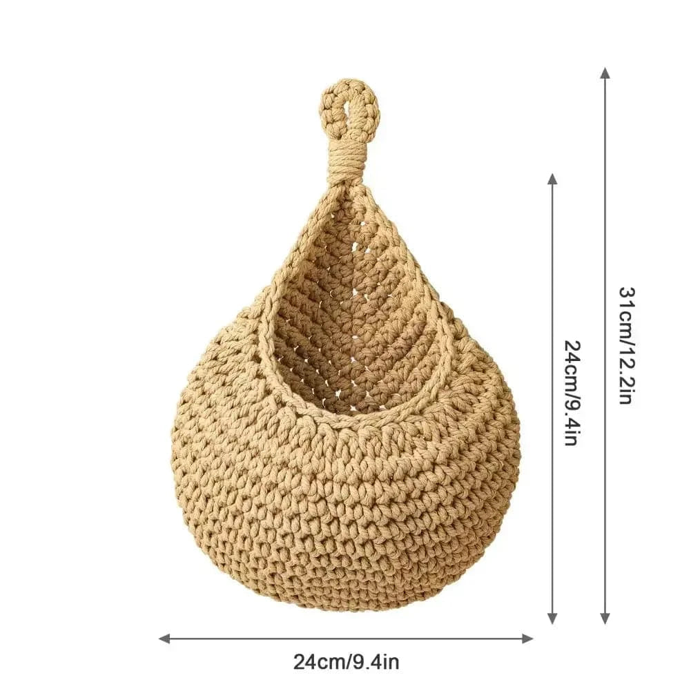 Wall Hanging Macrame Basket - The Gift Shop