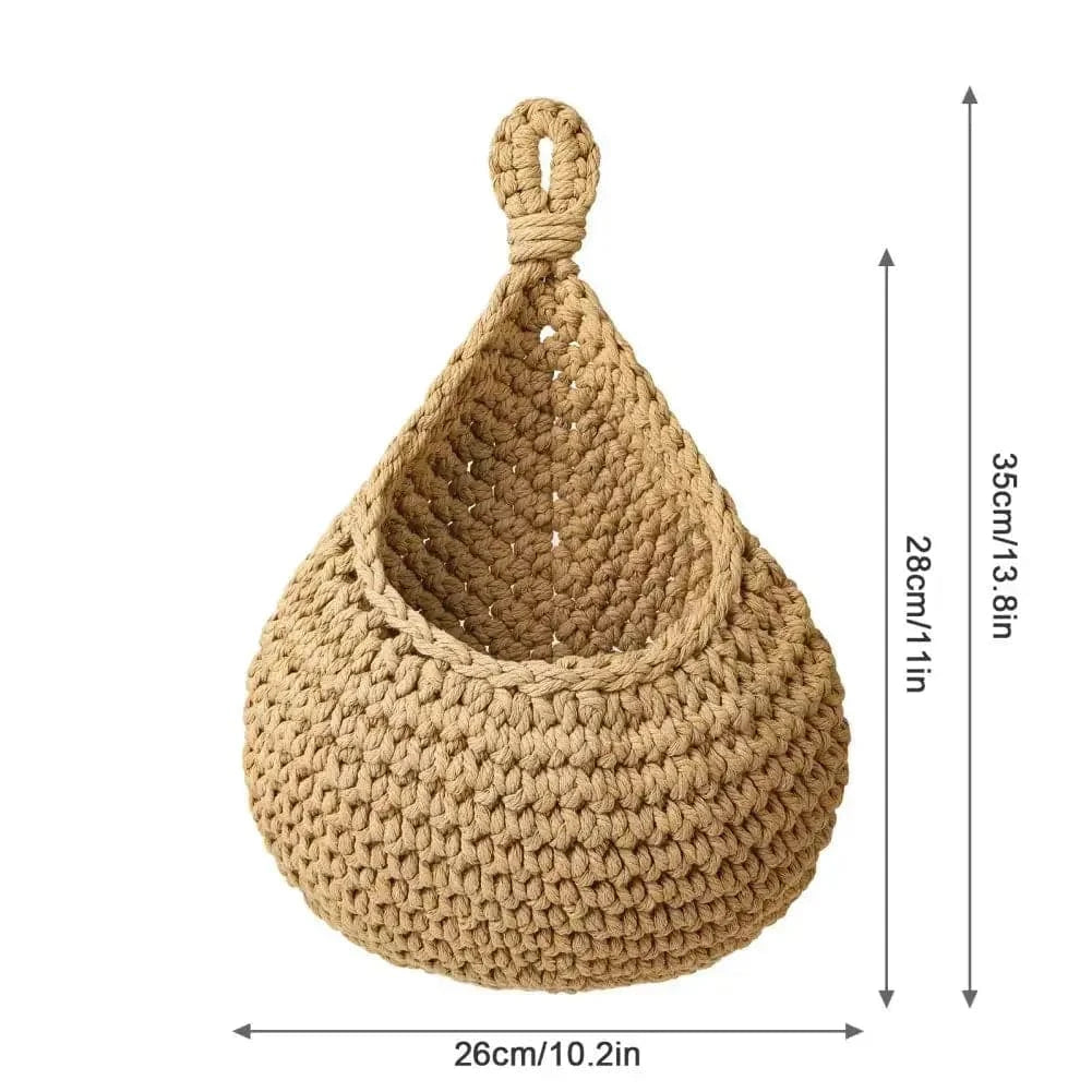 Wall Hanging Macrame Basket - The Gift Shop