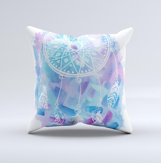 The Watercolor Dreamcatcher ink-Fuzed Decorative Throw Pillow - The Gift Shop