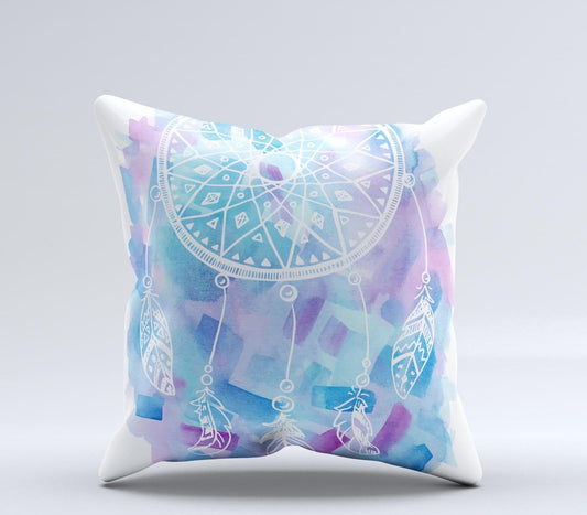 The Watercolor Dreamcatcher ink - Fuzed Decorative Throw Pillow – Thoughtful Gift from The Gift Shop UAE
