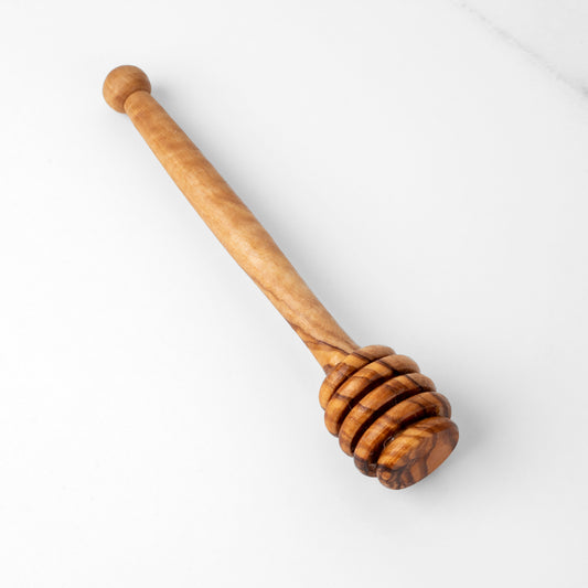Handmade Olive Wood Honey Dipper | Eco-Friendly Honey Drizzler - The Gift Shop