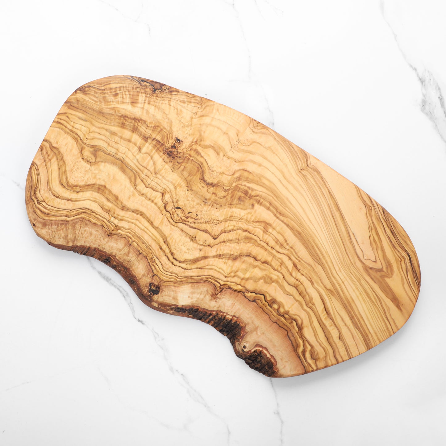 Handmade Rustic Olive Wood Cutting Board with Natural Edges - The Gift Shop
